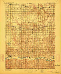 1897 Map of Red Cloud, 1913 Print