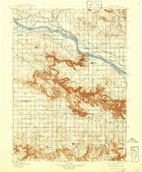 1898 Map of Scotts Bluff, 1942 Print