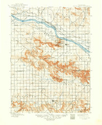 1898 Map of Scotts Bluff, 1949 Print