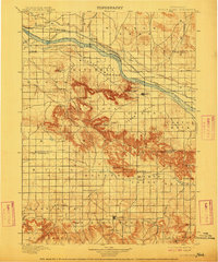 1898 Map of Scotts Bluff, 1910 Print