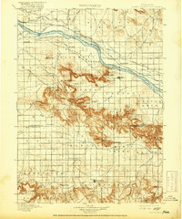 1898 Map of Scotts Bluff, 1918 Print
