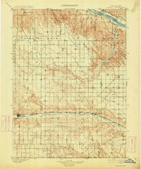 1899 Map of Sidney, 1914 Print