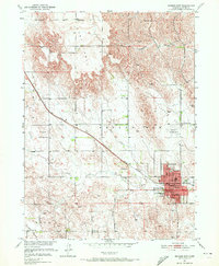 1951 Map of Broken Bow, NE, 1972 Print