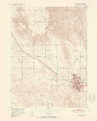 1951 Map of Broken Bow, NE, 1952 Print
