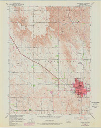 preview thumbnail of historical topo map of Broken Bow, NE in 1951