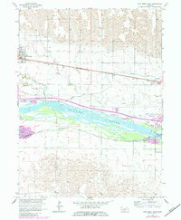 Download a high-resolution, GPS-compatible USGS topo map for Elm Creek East, NE (1984 edition)