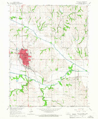 1965 Map of Falls City, NE, 1966 Print