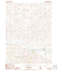 Download a high-resolution, GPS-compatible USGS topo map for Halsey, NE (1987 edition)