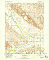 1951 Map of Milburn, 1953 Print