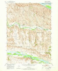 1950 Map of Monowi, 1973 Print