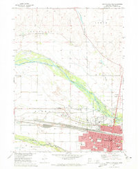 Download a high-resolution, GPS-compatible USGS topo map for North Platte West, NE (1973 edition)