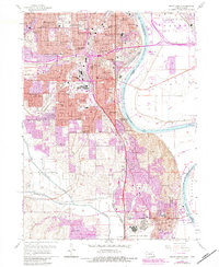 preview thumbnail of historical topo map of Sarpy County, NE in 1956
