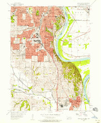 Download a high-resolution, GPS-compatible USGS topo map for Omaha South, NE (1958 edition)