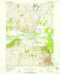 1956 Map of Plattsmouth, 1958 Print