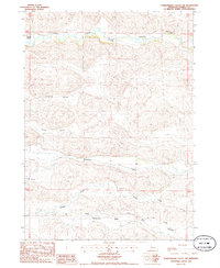 Download a high-resolution, GPS-compatible USGS topo map for Powderhorn Valley SW, NE (1985 edition)