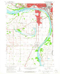 1963 Map of Sioux City South, 1964 Print