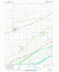 Download a high-resolution, GPS-compatible USGS topo map for Wood River, NE (1991 edition)