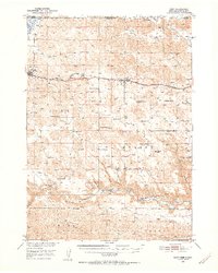 1950 Map of Bennett County, SD, 1952 Print