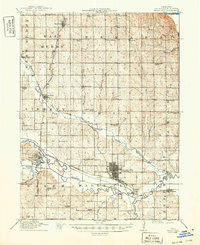 preview thumbnail of historical topo map of Falls City, NE in 1915