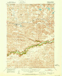 1951 Map of Bennett County, SD