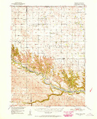 1950 Map of Norden, 1956 Print