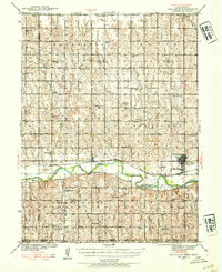 1940 Map of Red Cloud, NE, 1954 Print