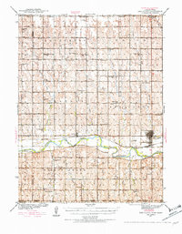 1940 Map of Webster County, NE, 1954 Print
