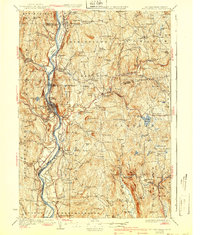1930 Map of Bellows Falls, VT, 1940 Print