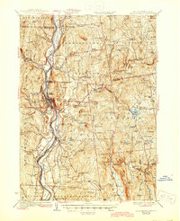 1930 Map of Bellows Falls, VT, 1945 Print