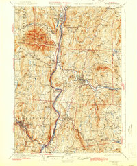 1929 Map of Claremont, NH, 1944 Print