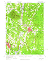 preview thumbnail of historical topo map of Claremont, NH in 1957