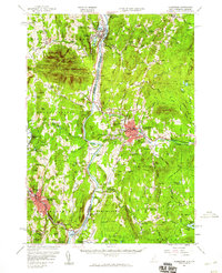 1957 Map of Claremont, NH, 1960 Print
