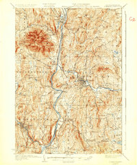 1929 Map of Claremont, NH, 1932 Print