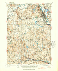 1949 Map of Contoocook, NH, 1954 Print