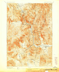 1896 Map of Crawford Notch, 1905 Print