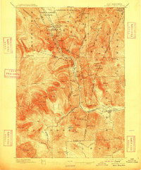 1896 Map of Crawford Notch, 1909 Print