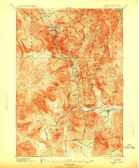 1896 Map of Crawford Notch, 1914 Print