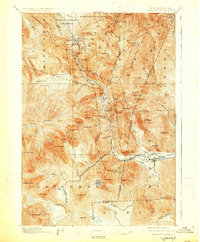 1896 Map of Crawford Notch, 1927 Print