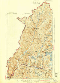 1927 Map of Beecher Falls, VT, 1940 Print