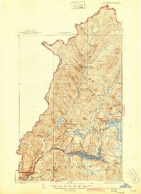 1927 Map of Beecher Falls, VT, 1946 Print