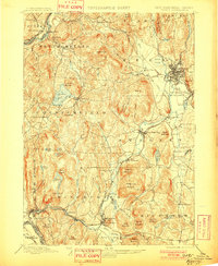 1898 Map of Keene, NH, 1901 Print