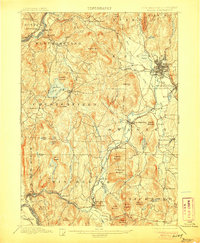 1898 Map of Keene, NH, 1906 Print