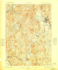 1898 Map of Keene, NH, 1917 Print