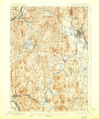 1898 Map of Keene, NH, 1925 Print