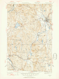 1932 Map of Keene, NH, 1954 Print