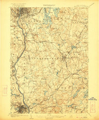 1905 Map of East Merrimack, NH, 1921 Print