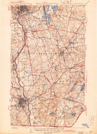 1941 Map of Manchester, NH, 1944 Print