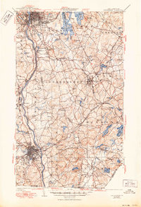 1941 Map of East Merrimack, NH, 1950 Print