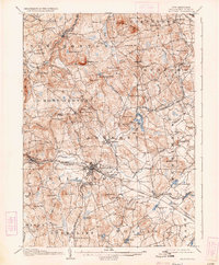 1906 Map of Klondike Corner, NH, 1934 Print