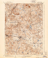 1906 Map of Klondike Corner, NH, 1939 Print